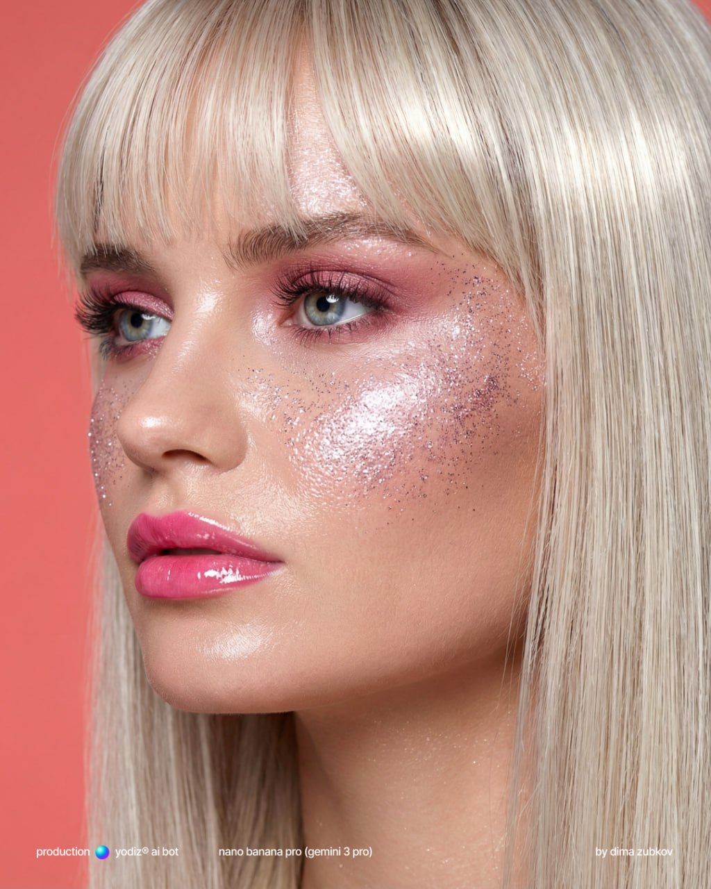 Промпт для нейрофото: глянцевый бьюти-портрет