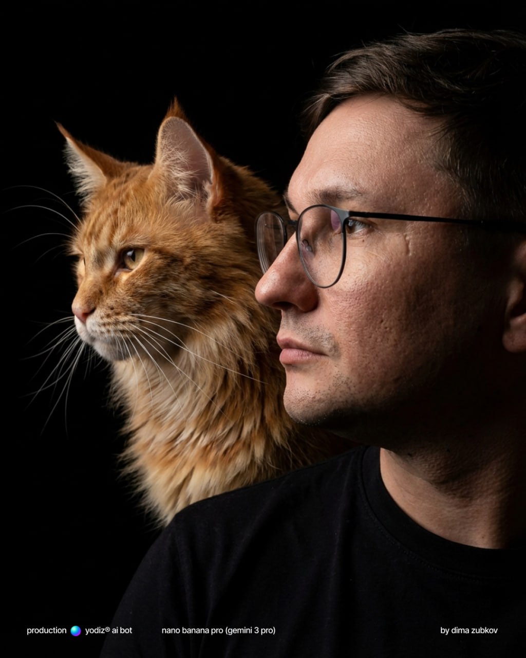 Промпт для нейрофото: студийный портрет с питомцем