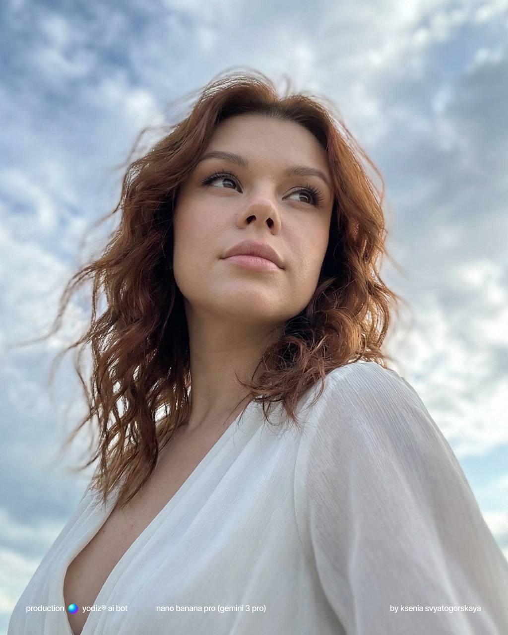 Промпт для нейрофото: портрет в воздушном платье