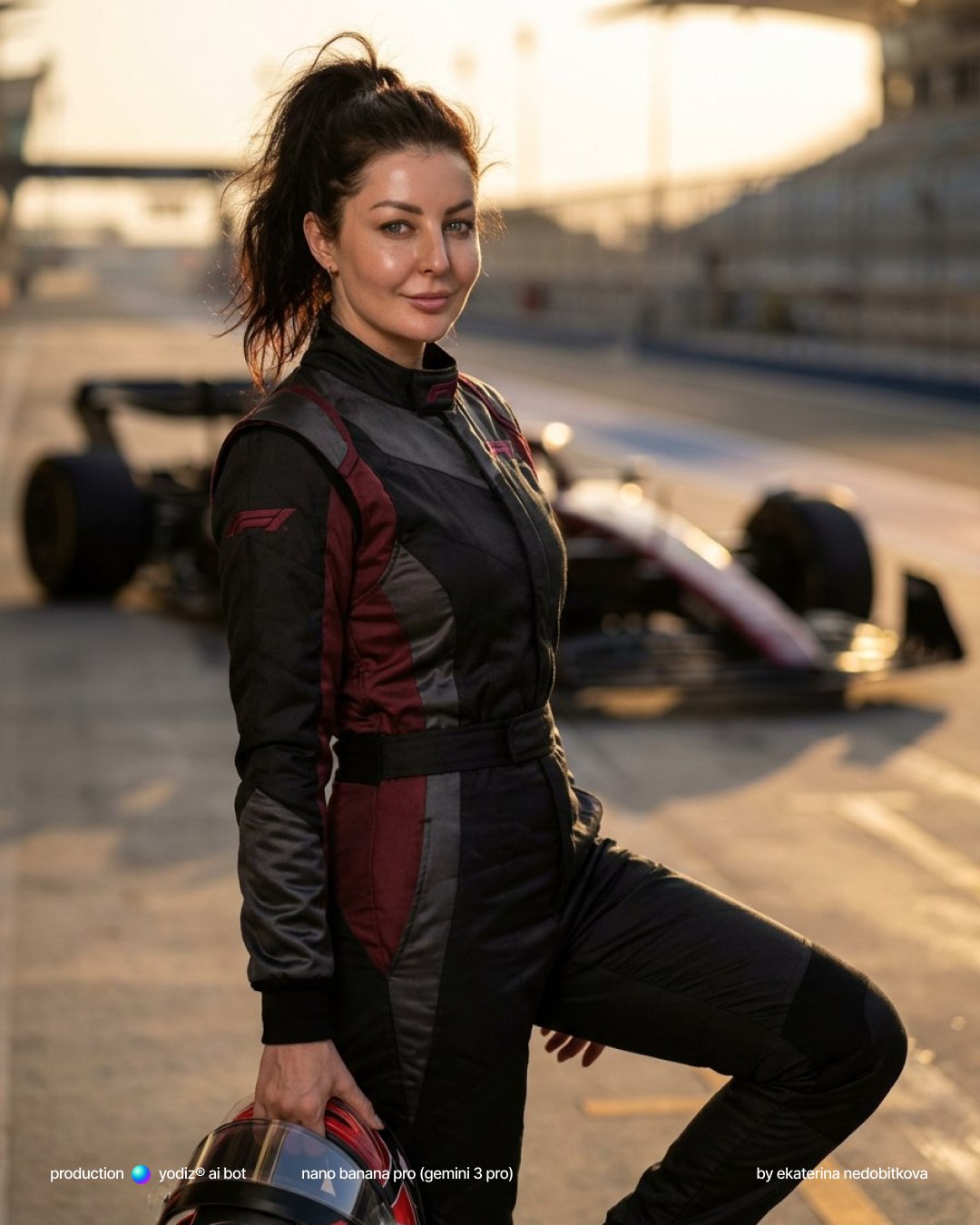 Нейрофотосессия: пилот Формулы-1 в стиле high-fashion editorial