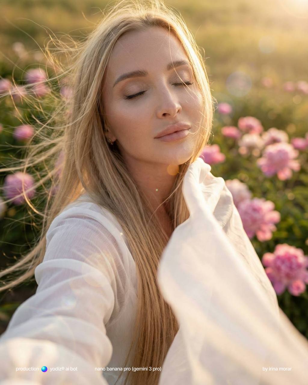 Нейрофотосессия: нежный образ в воздушном платье