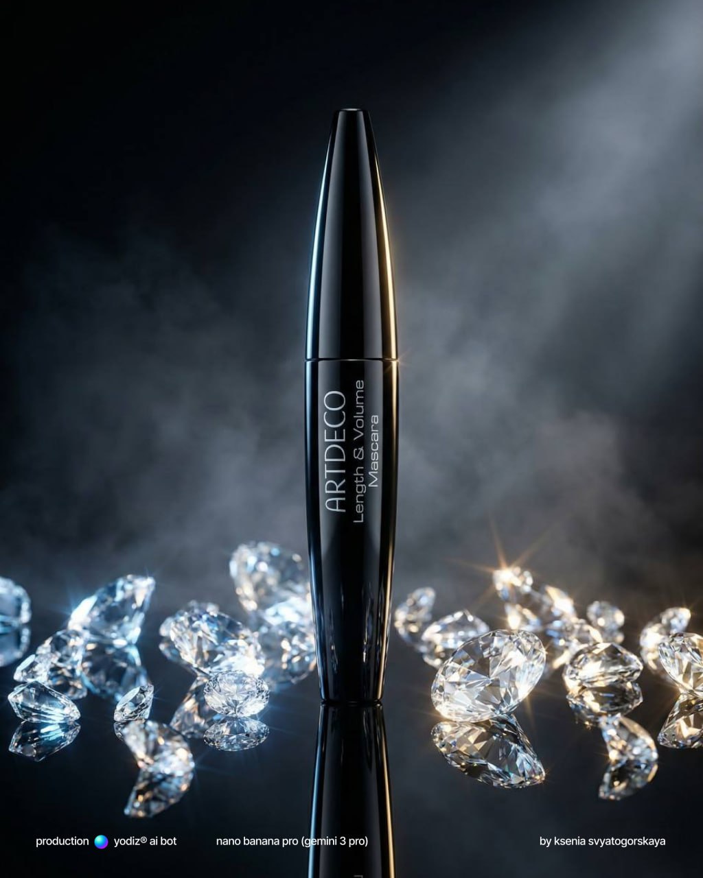 Рекламная съемка люксового продукта с кристаллами