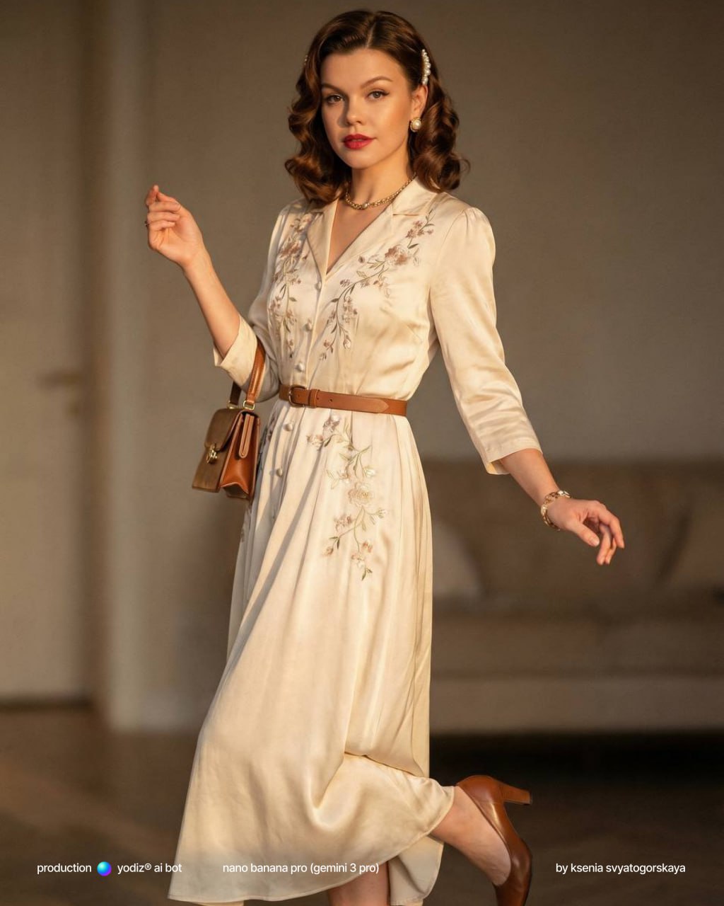 Нейрофотосессия в стиле олд мани: портрет в полный рост