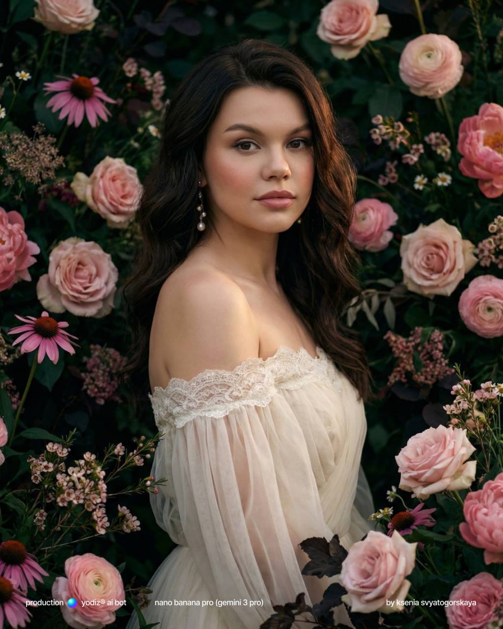 Нейрофотосессия: студийный портрет в цветах