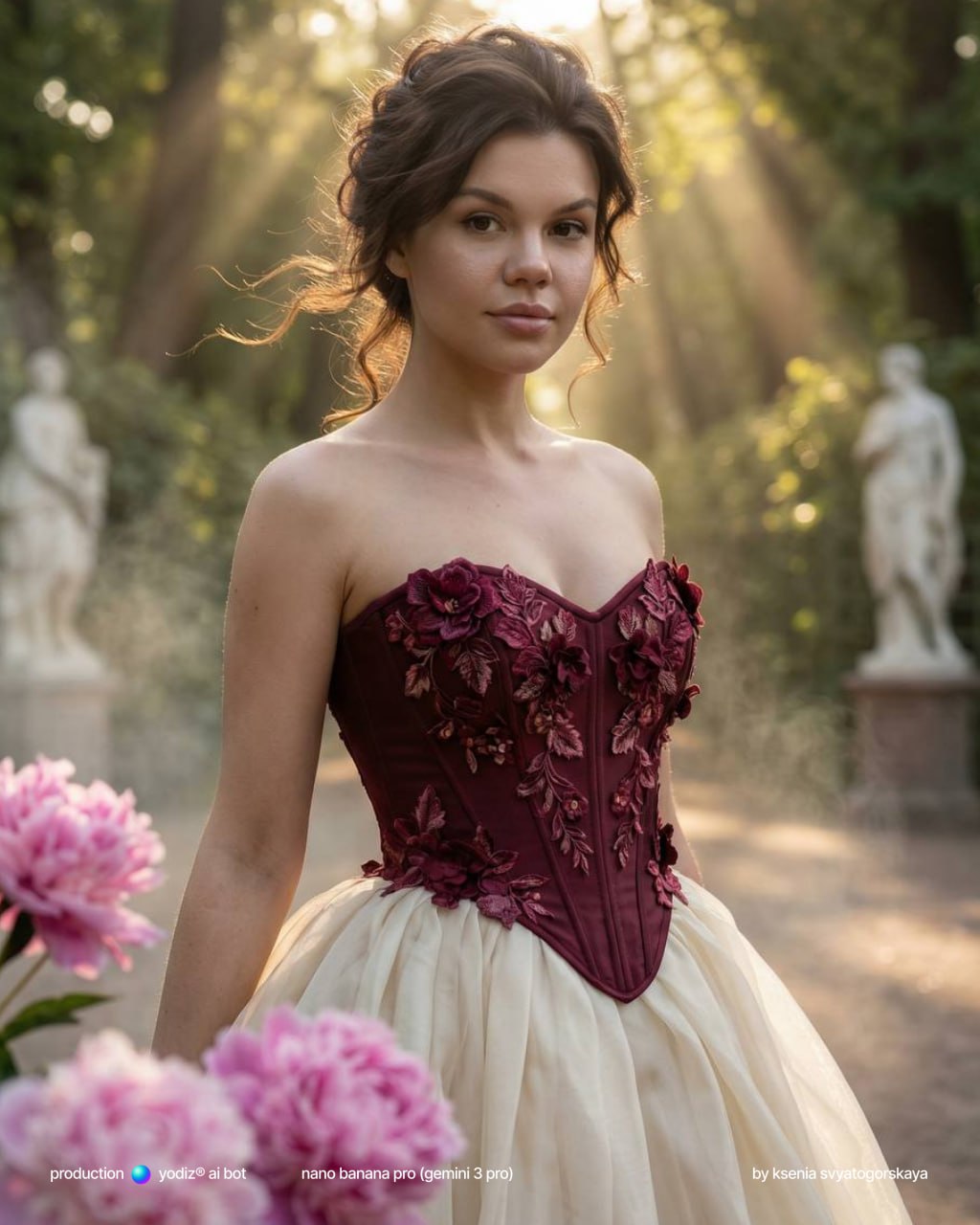 Нейрофотосессия: кинематографичный портрет в старинном саду