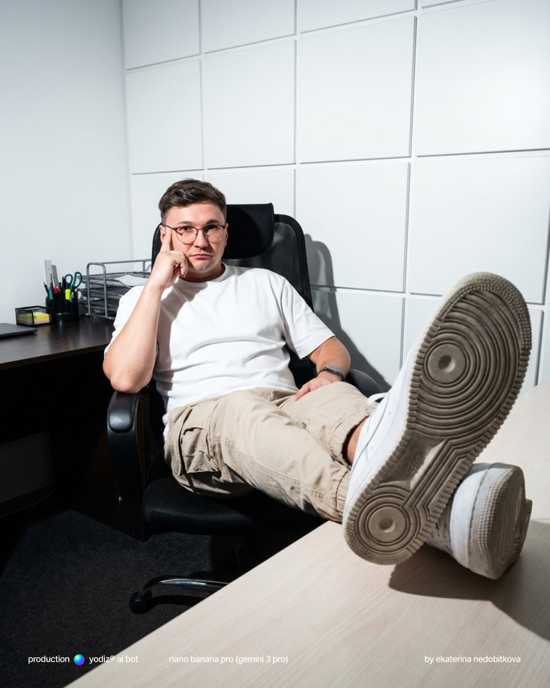 Нейрофотосессия: casual office snap в студии