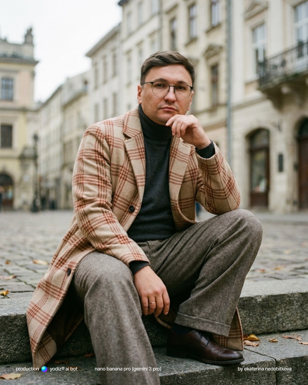 Нейрофотосессия: Стильный городской портрет мужчины