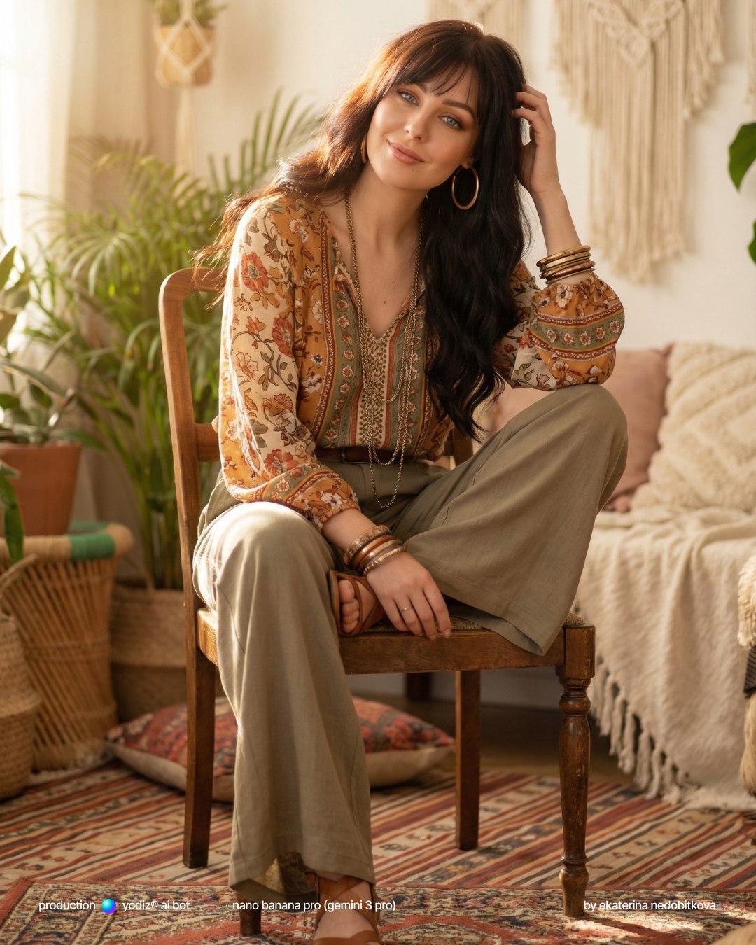 Нейрофотосессия: богемный ретро-стиль 70-х