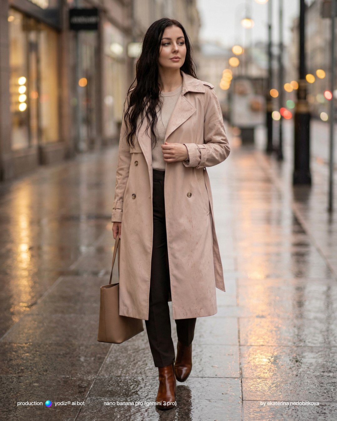 Нейрофотосессия: романтичная прогулка по дождливому городу