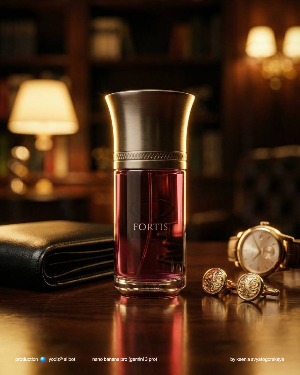 Рекламная студийная съёмка люксовых аксессуаров с эффектом плёнки