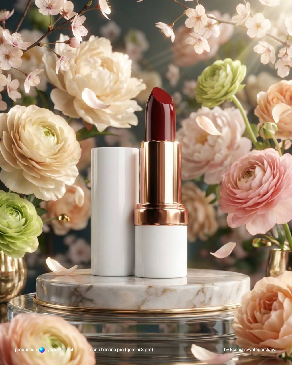 Рекламная съёмка люксового продукта в стиле haute couture