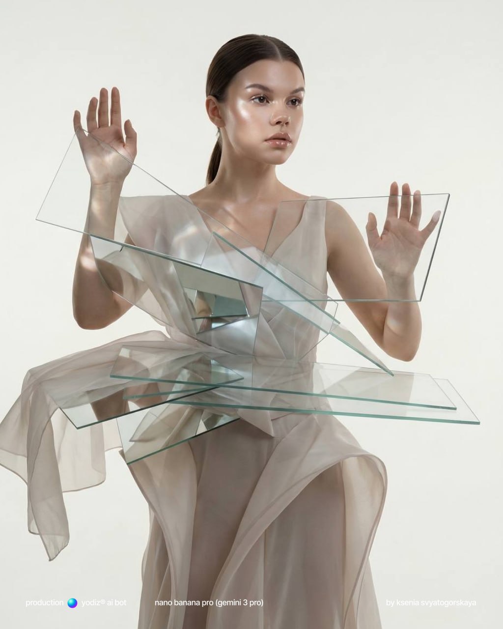 Нейрофотосессия: fashion editorial с элементами архитектуры